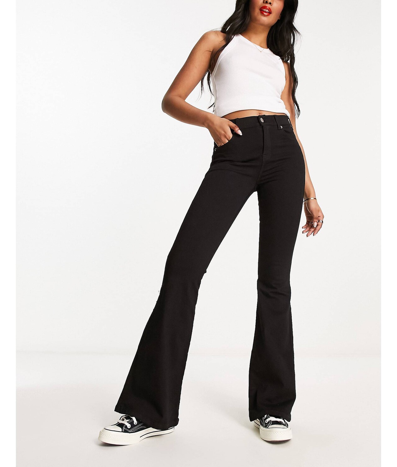 

Черные расклешенные джинсы Dr Denim Macy