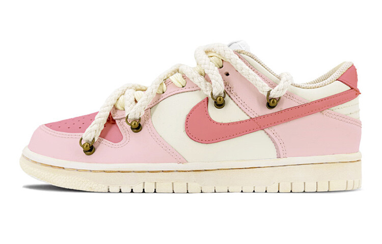 

Кроссовки для скейтбординга Dunk женские с низким верхом розовые/белые Nike