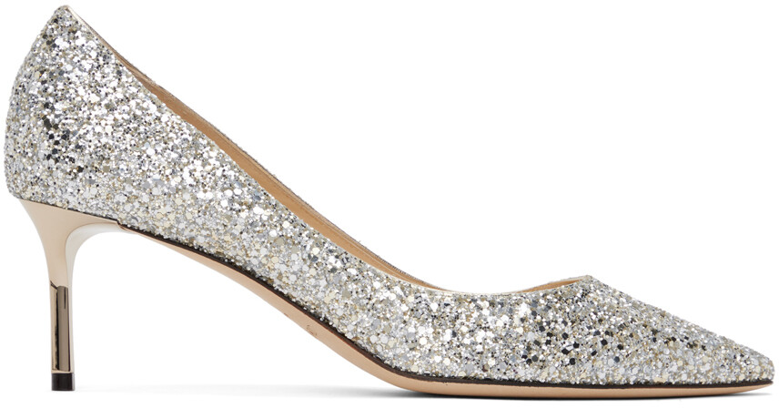 

Серебряные туфли Роми на 60 каблуках Jimmy Choo, Серый