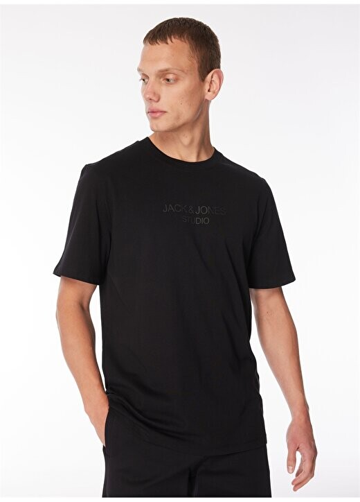 

Черная мужская футболка с круглым воротником JPRBLULOUI TEE SS CREW NECK EXC Jack & Jones, черный