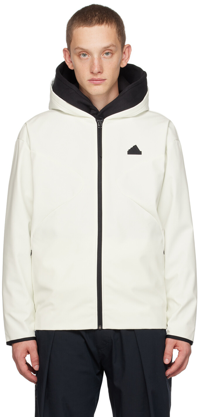 

Белое худи на молнии adidas Originals Off-White, Белый