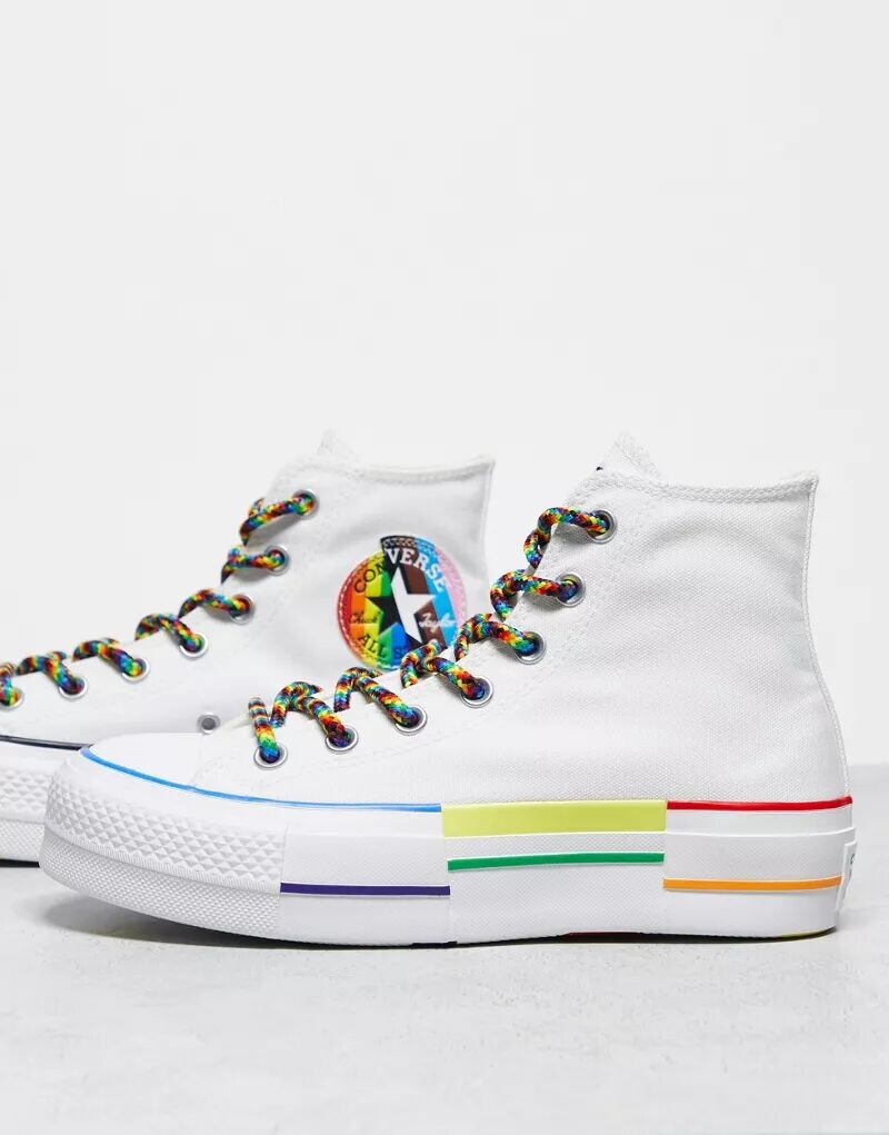 

Белые кроссовки Converse Chuck Taylor All Star Lift hi Pride - БЕЛЫЙ