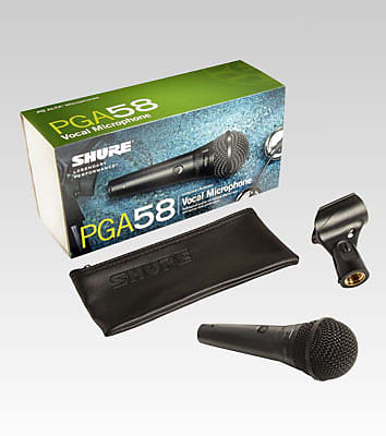 Динамический вокальный микрофон Shure PGA58 Dynamic Vocal Microphone w/ 15' XLR Cable цена и фото