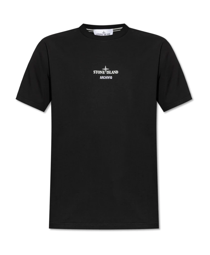 

Футболка с логотипом Stone Island, черный