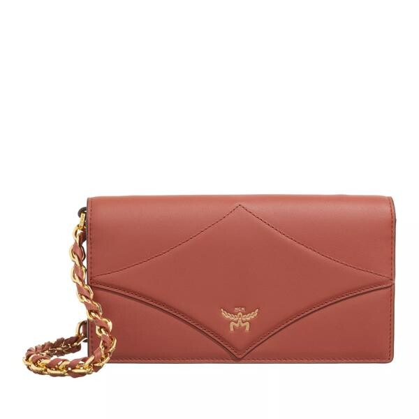 

Кошелек diamond lthr wallet on chain large coconut shell Mcm, коричневый