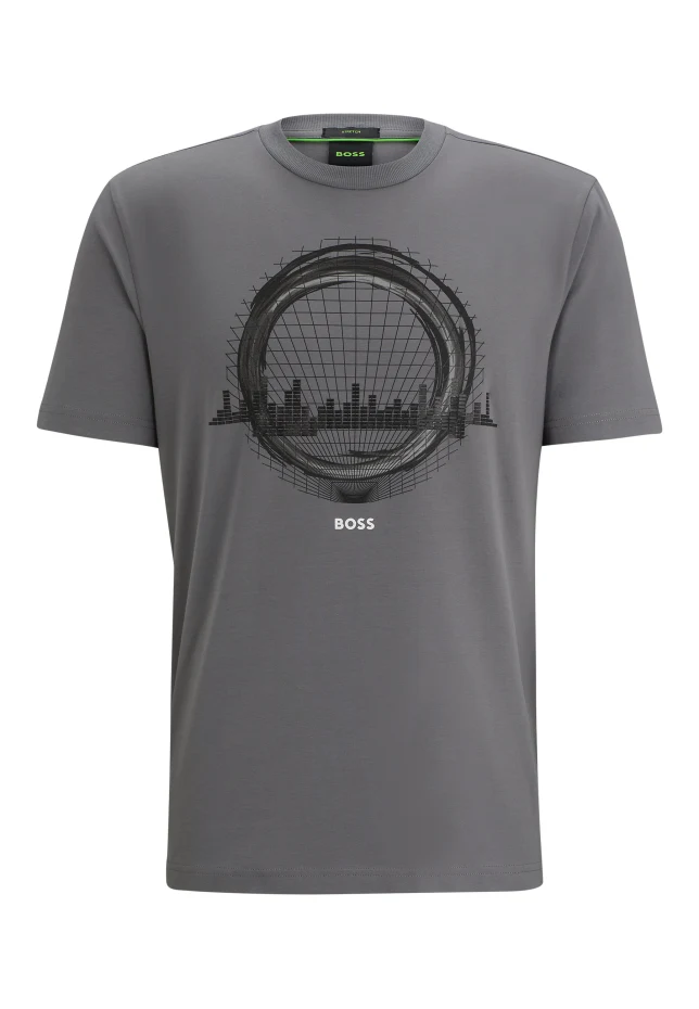 

Футболка tee 8 стандартного кроя Boss, серый
