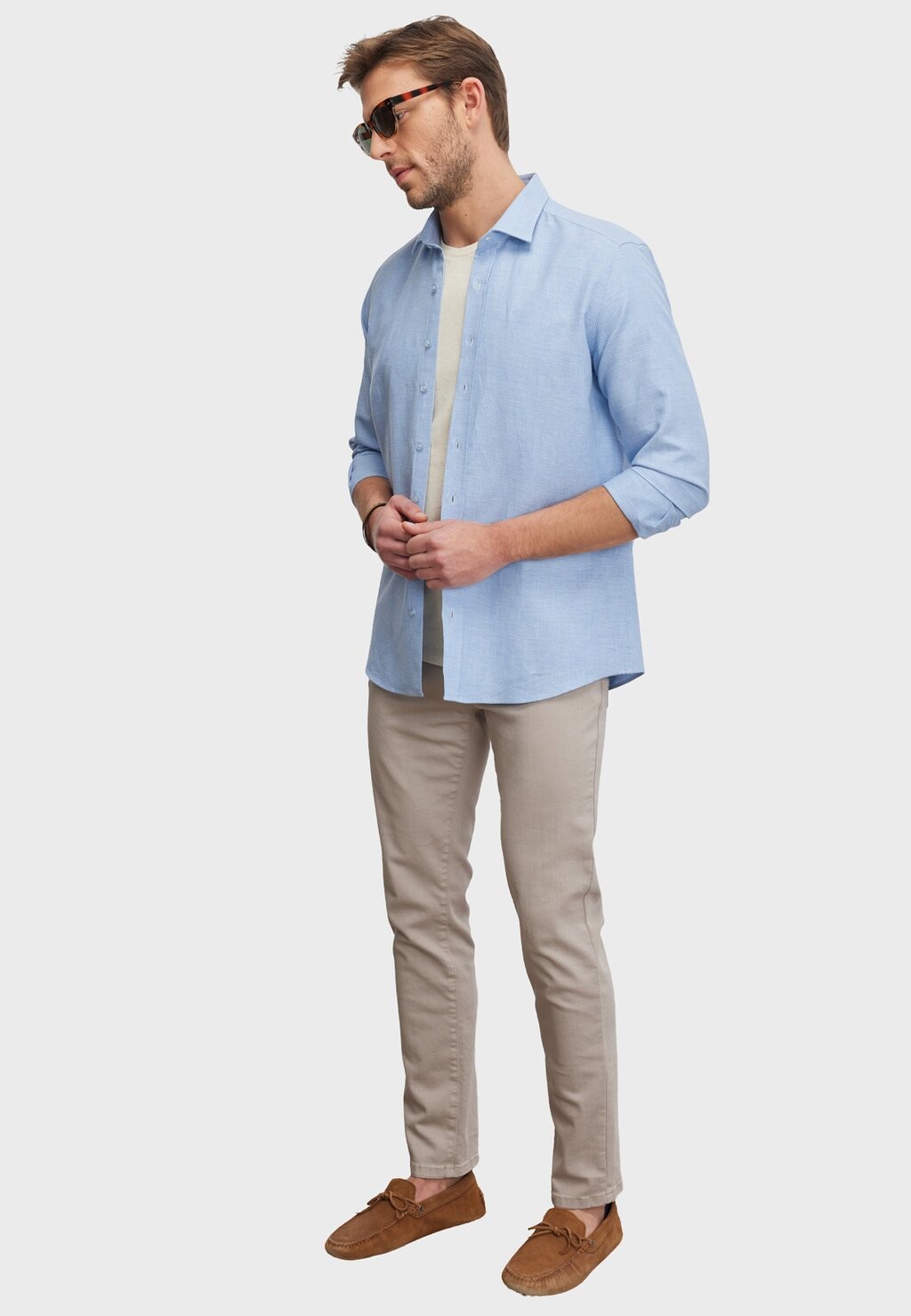 

Рубашка AC&CO / ALTINYILDIZ CLASSICS, Рубашка Slim Fit из льна