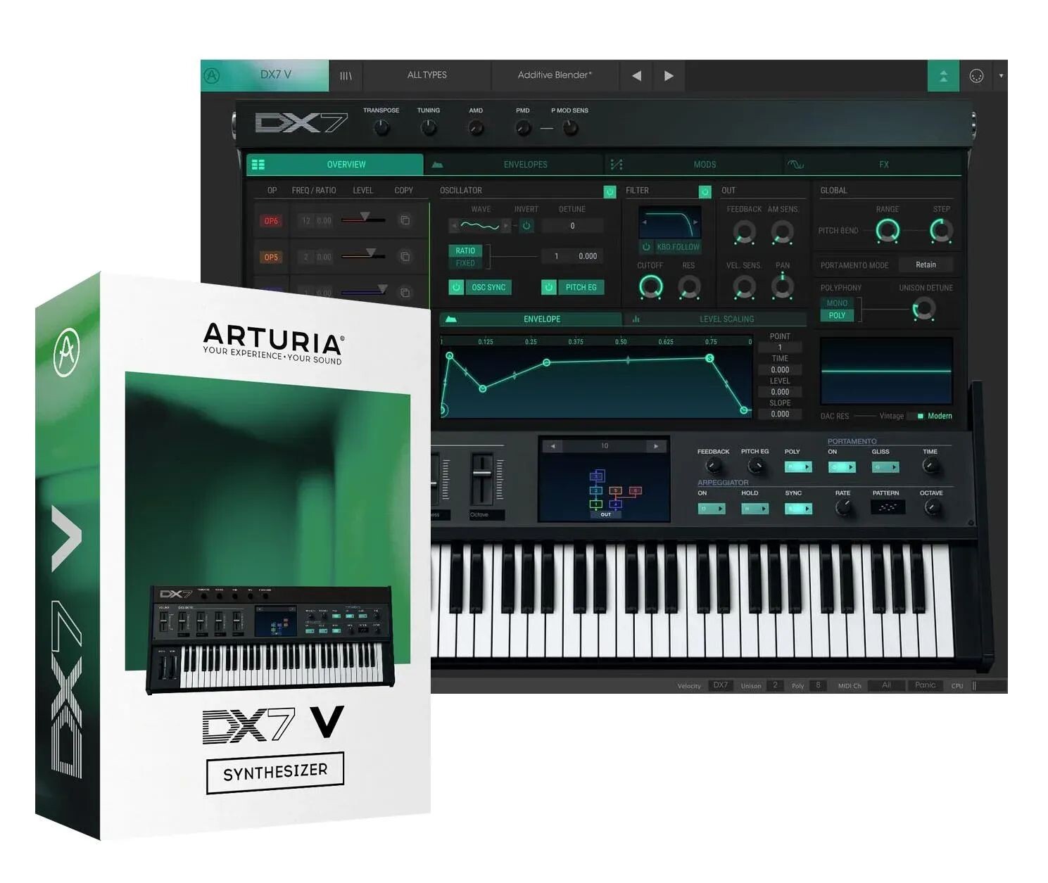 

Программный инструмент синтезатора FM Arturia DX7 V