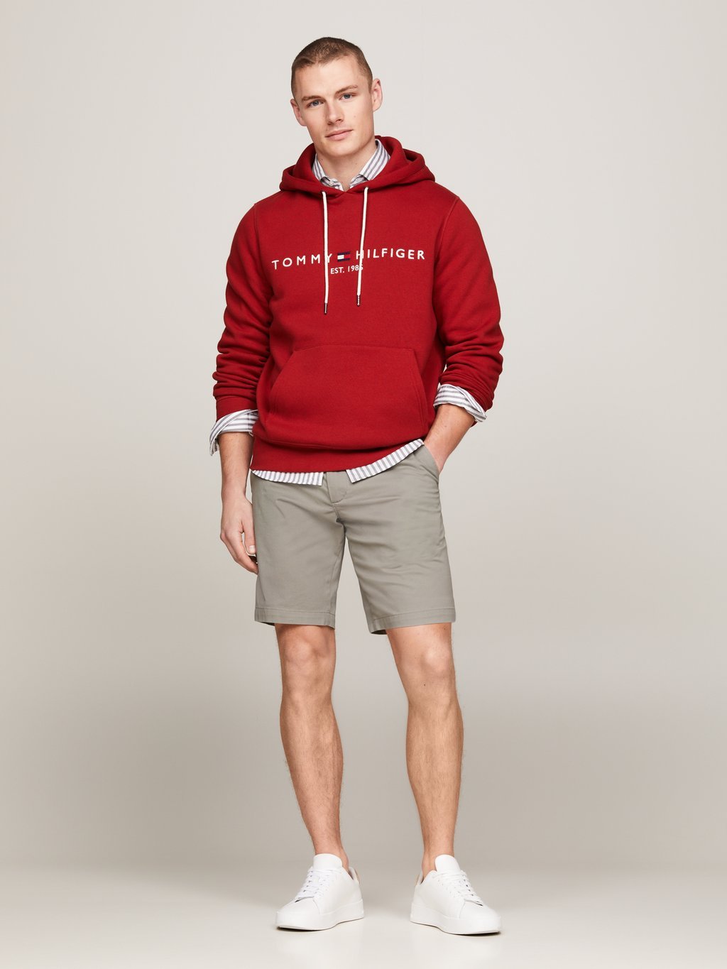 

Толстовка с капюшоном LOGO HOODY Tommy Hilfiger, красный