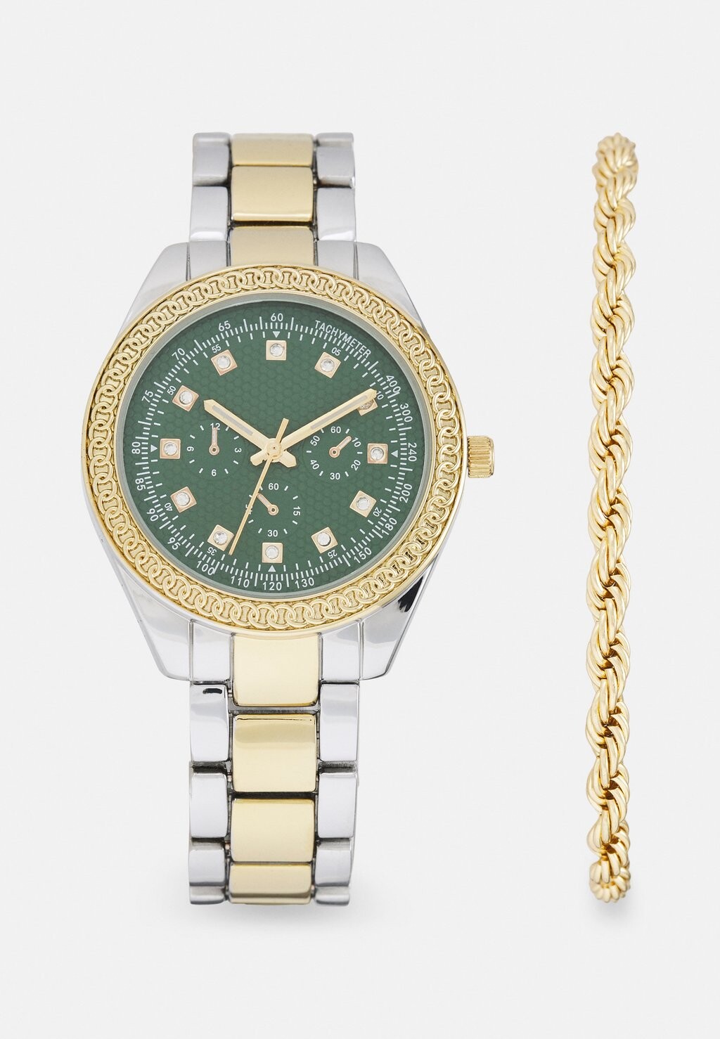

Часы Set Unisex Pier One, цвет silver-coloured/gold-coloured/green