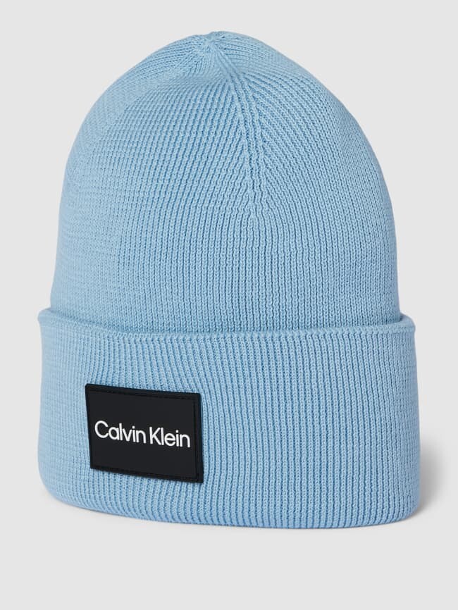 

Шапка с лейблом Calvin Klein, светло-синий