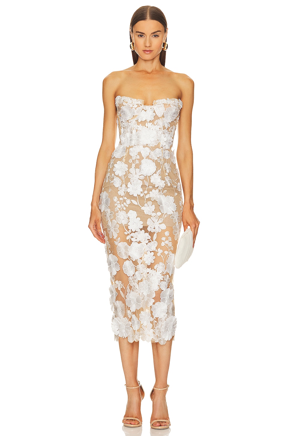 Платье миди Bronx and Banco Jasmine, цвет White & Floral