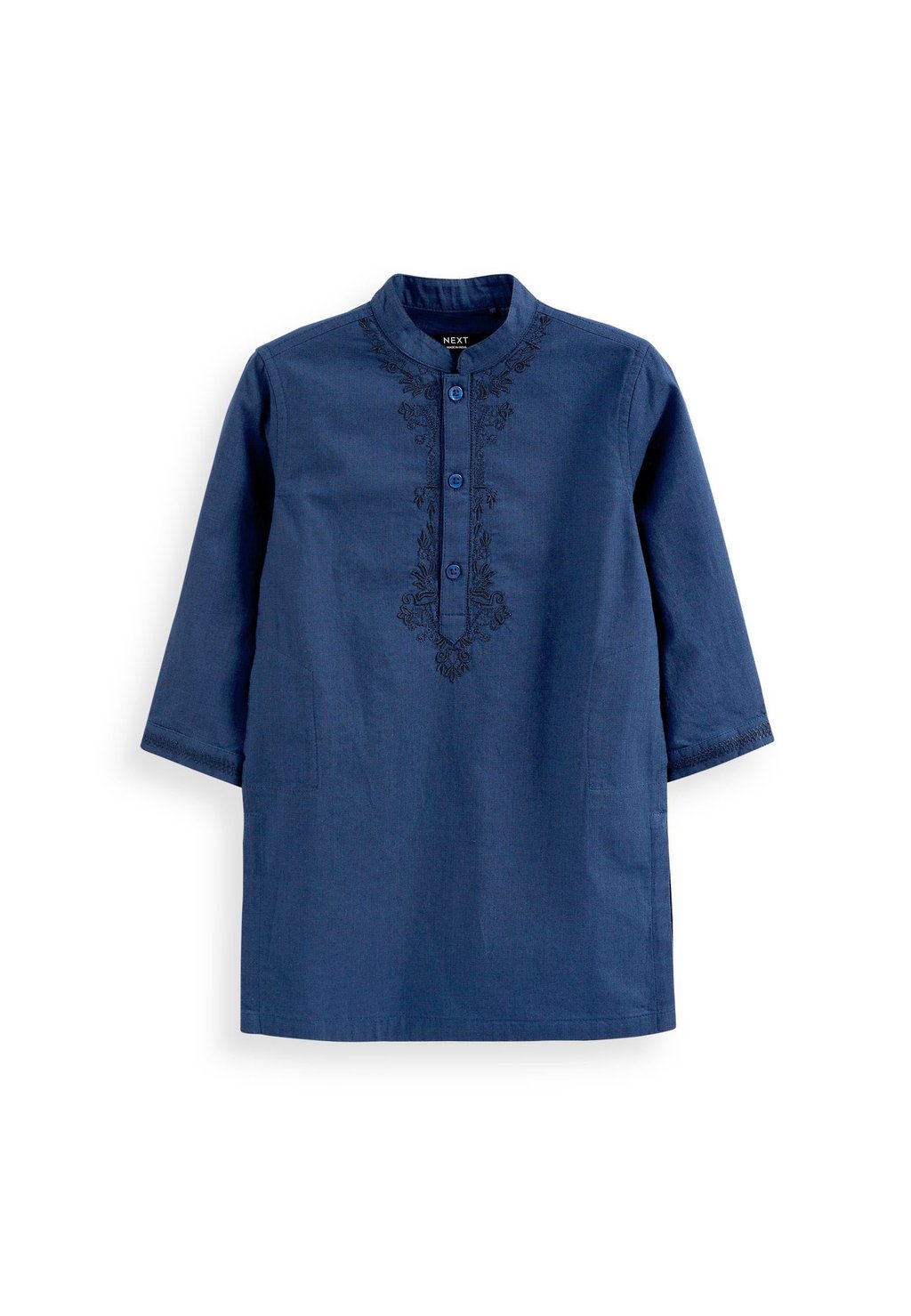 Рубашка EMBROIDERED KURTA Next, цвет navy blue navy blue embroidered eyelash pajamas set thmaw21pt0409