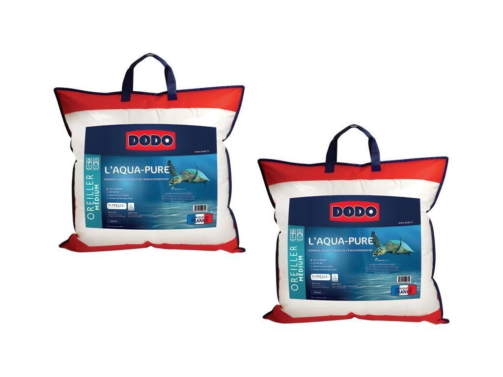 

Комплект подушек 2 - 60 х 60 см - чехол из 100% органического хлопка - DODO от AQUA-PURE