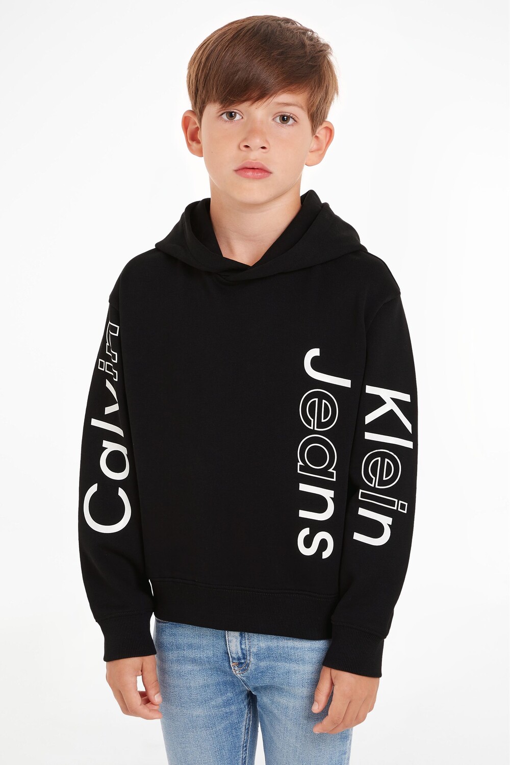 

Худи с принтом Calvin Klein, черный