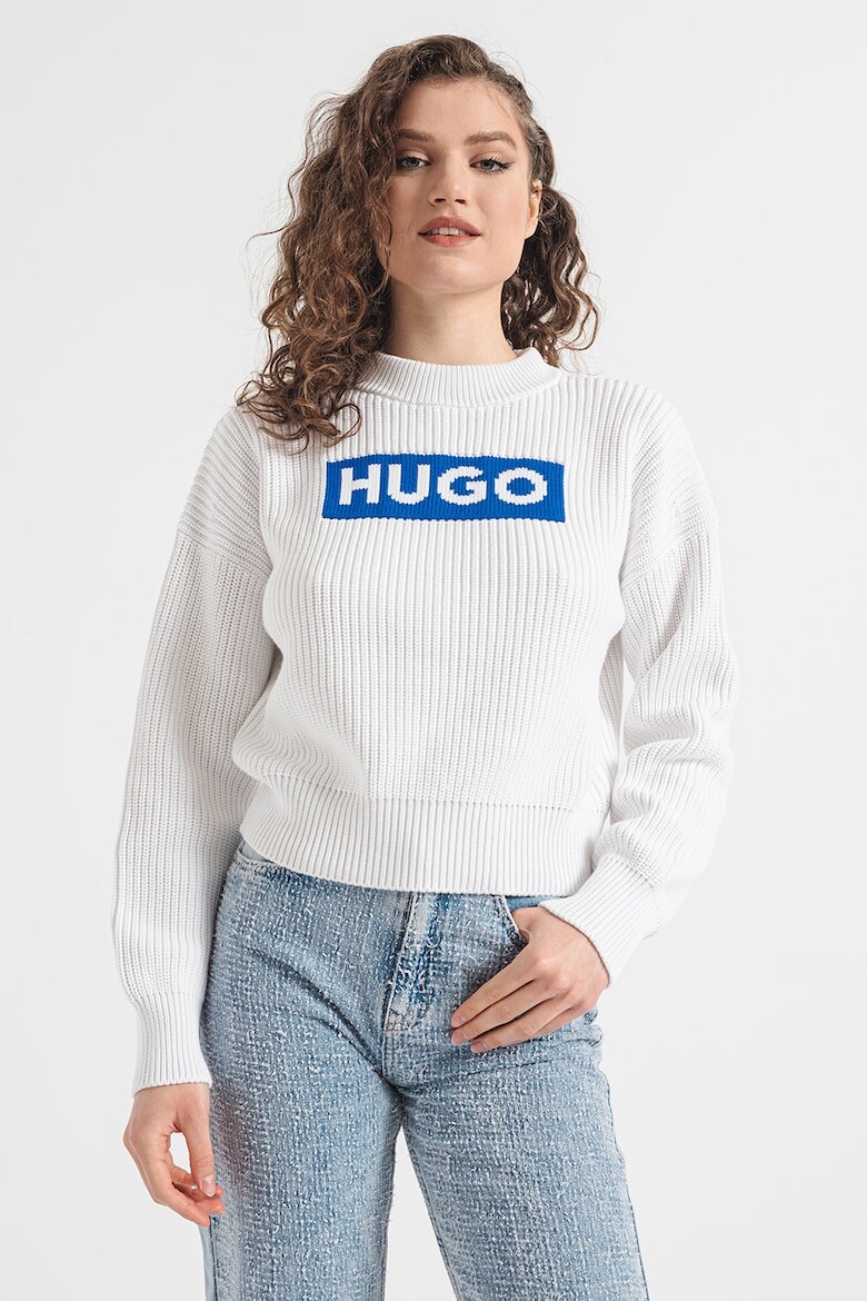 

Пуловер Ripsen с логотипом Hugo, синий