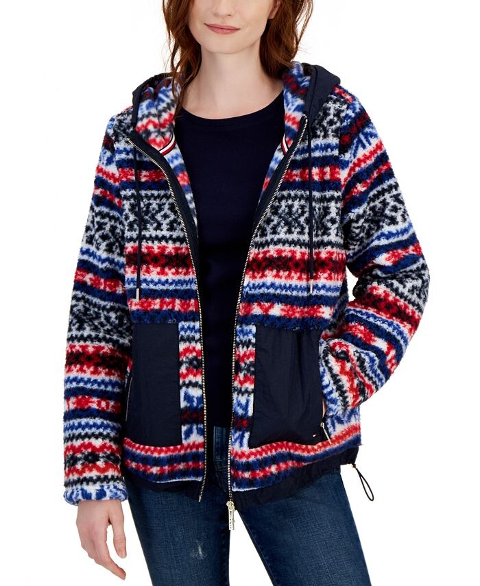 

Женская куртка на молнии с капюшоном и принтом Tommy Hilfiger, слоновая кость/кремовый, Бежевый
