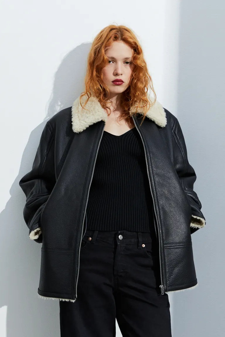 

Широкие джинсы стандартного кроя H&M, черный
