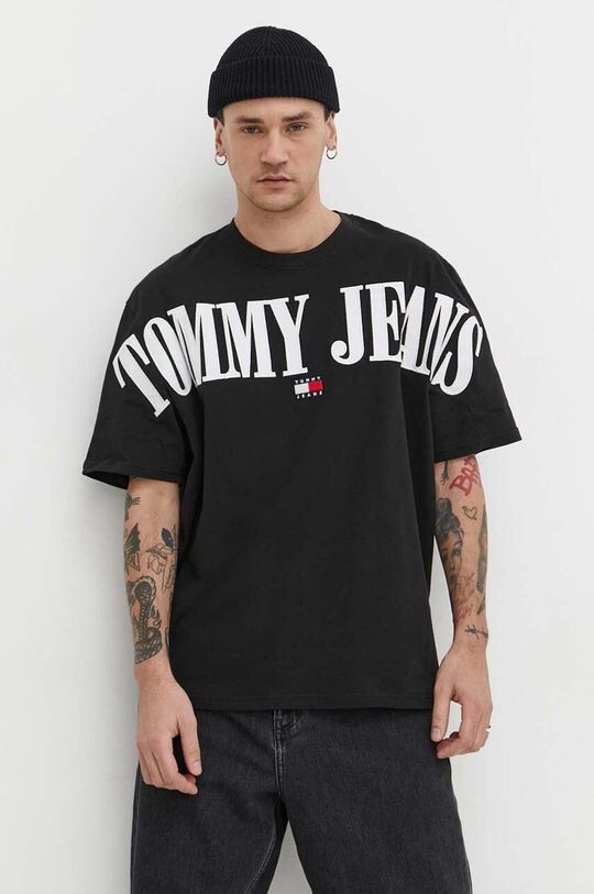 

Хлопковая футболка Tommy Jeans, черный