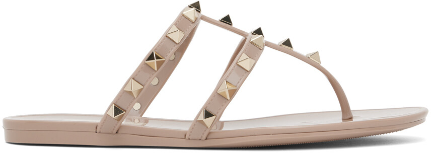 

Бежевые сандалии Rockstud Valentino Garavani
