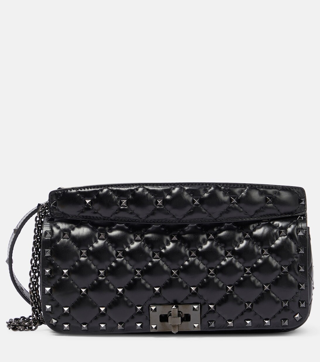 

Кожаная сумка через плечо Rockstud Spike Valentino Garavani, черный