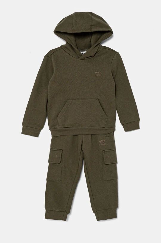 

Детский спортивный костюм HOODIE FZ CARGO adidas Originals, зеленый