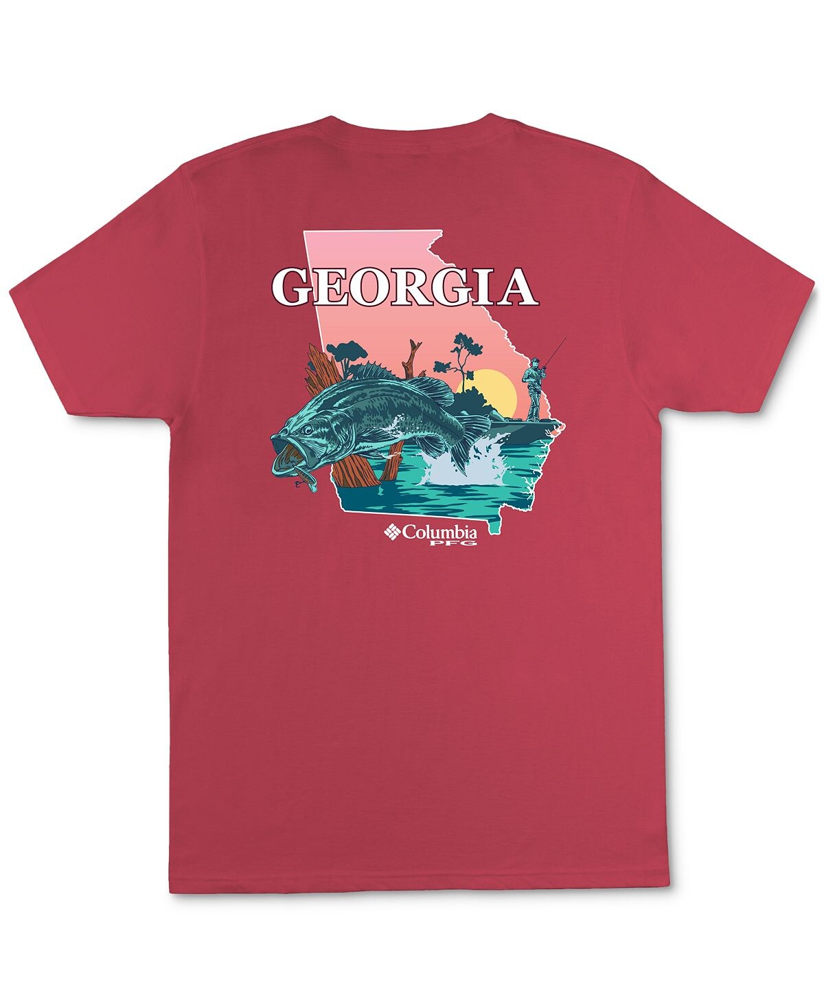 

Мужская футболка с графическим рисунком Rewhon Georgia State Columbia
