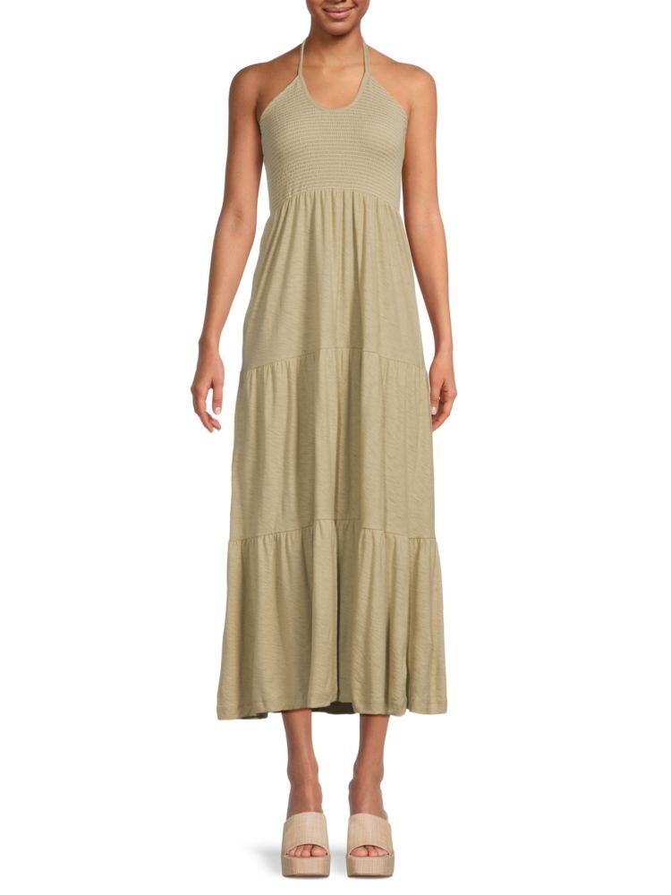 

Многоярусное хлопковое платье макси Kira 70-х годов Pima Nation Ltd, цвет Safari