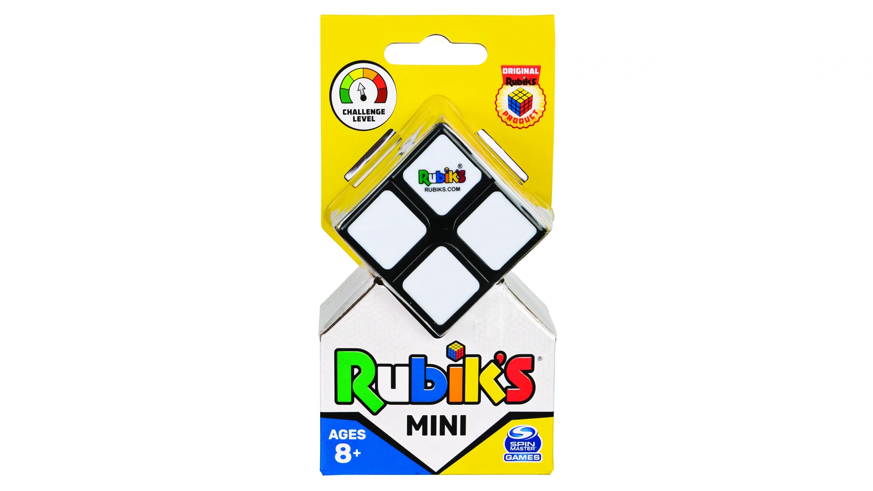 Rubik's Mini 2x2 Кубик Рубика кубик 2x2 для начинающих от 8 лет и для путешествий Spin Master скоростной магнитный кубик рубика qiyi mofangge 5x5x5 valk 5 m черный