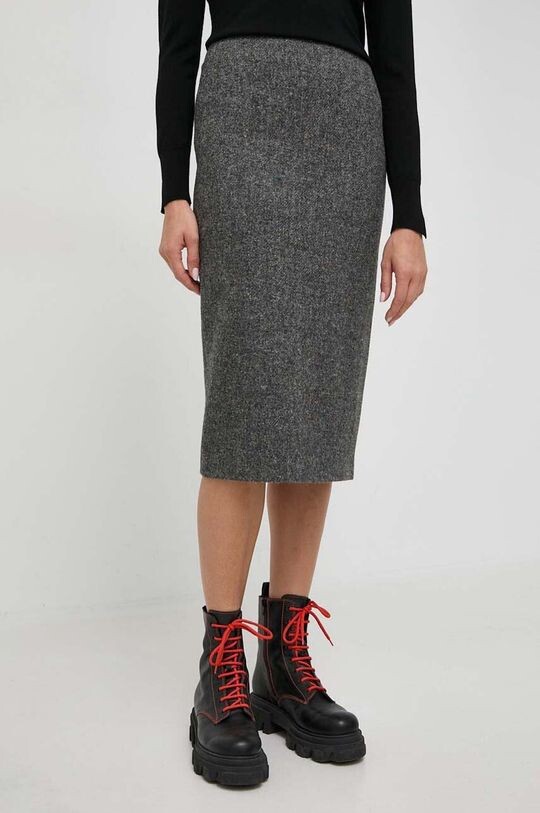 

Шерстяная юбка Weekend Max Mara, серый