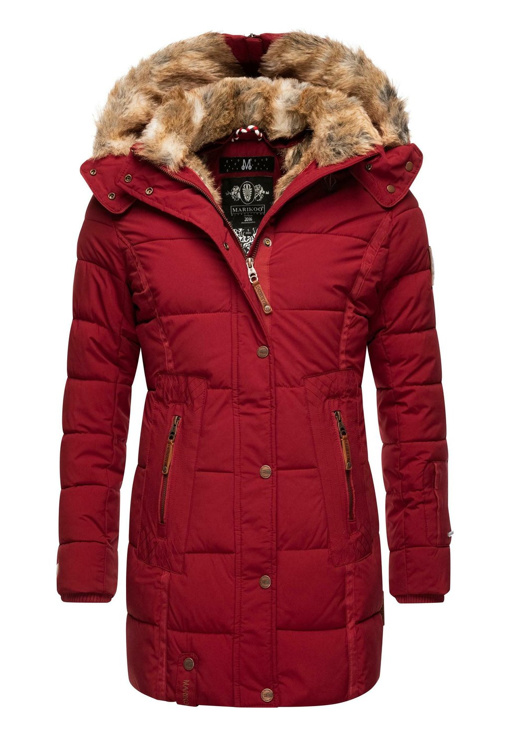 Зимнее пальто Marikoo, темно-красный