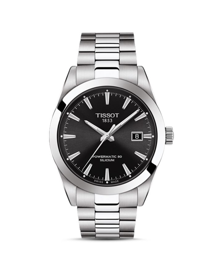 Часы Tissot Gentleman Powermatic 80, 40 мм tissot gentleman powermatic 80 silicium t1274071603101