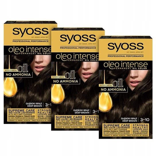 

Краска Syoss Oleo Intense 3-10 Темно-коричневый 3 шт.