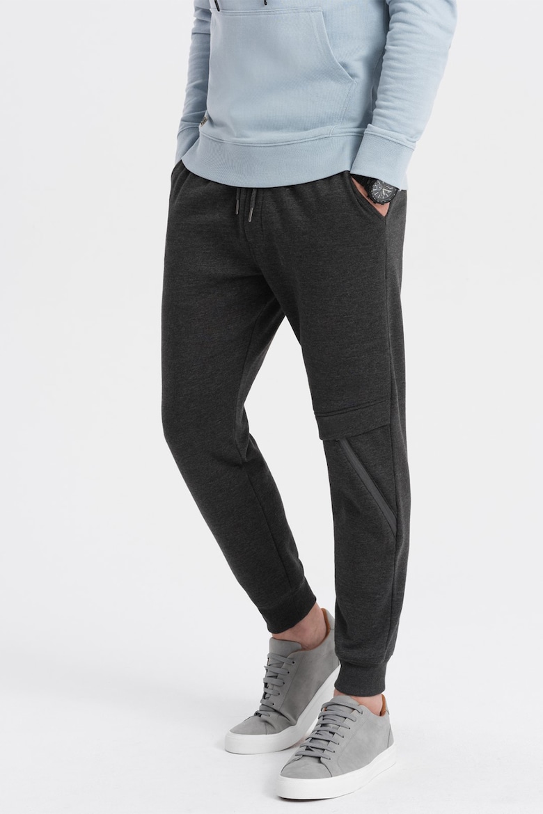 Спортивные брюки с регулируемой талией Ombre, серый спортивные брюки с выделенными швами ombre серый