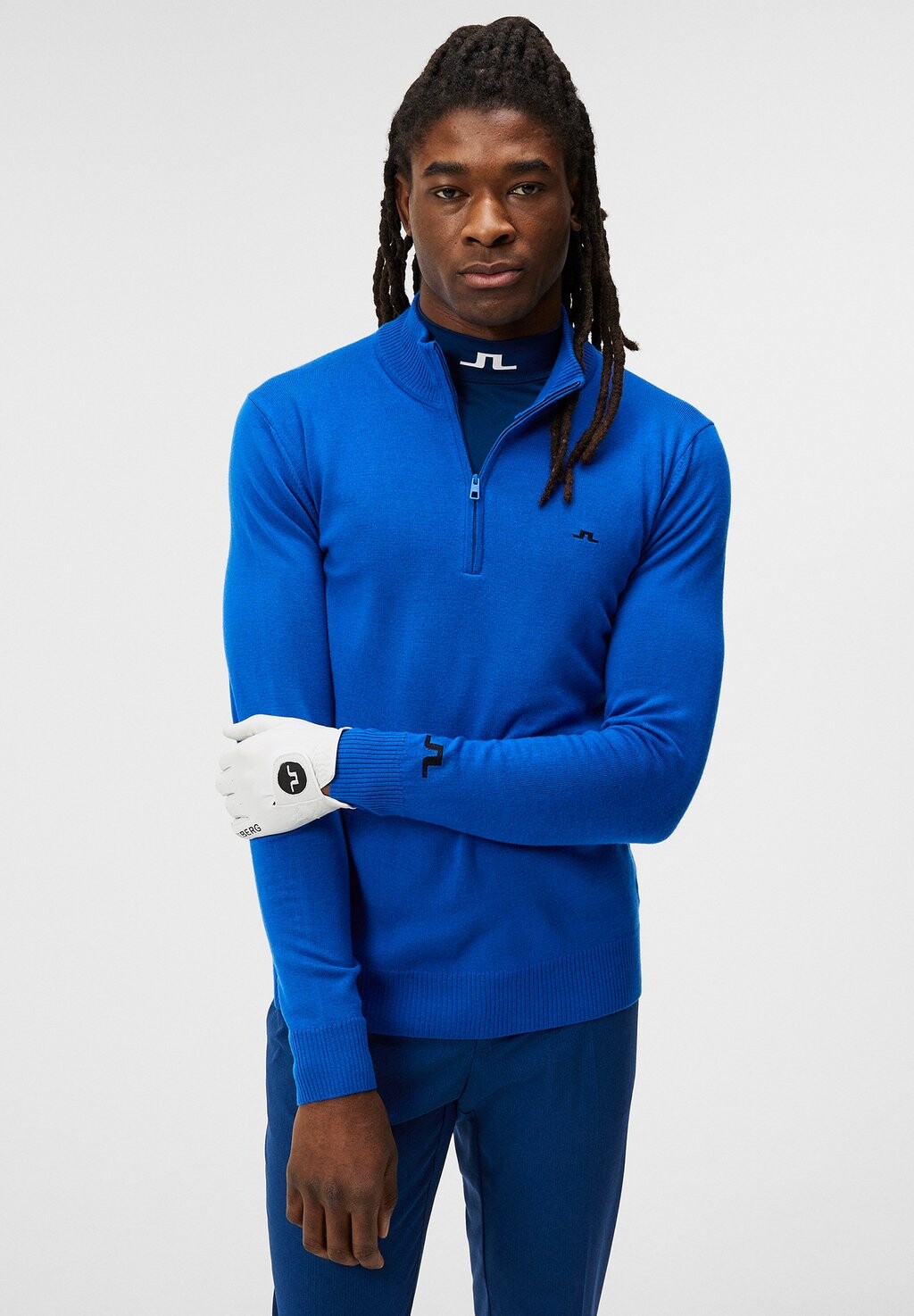 

Вязаный свитер KIAN ZIPPED SWEATER J.LINDEBERG Sports, цвет nautical blue