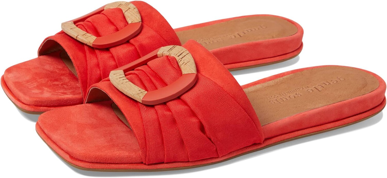 

Сандалии на плоской подошве Rhea Gentle Souls by Kenneth Cole, цвет Bright Coral Suede
