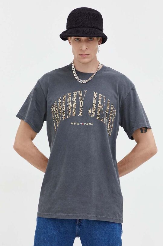 

Хлопковая футболка Tommy Jeans, серый