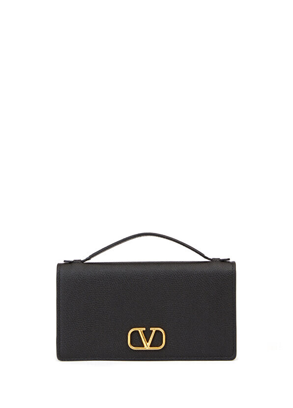 

Черная женская кожаная сумка vlogo Valentino Garavani