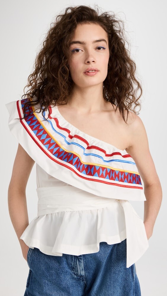 

Топ Stella Jean Ruffle, белый