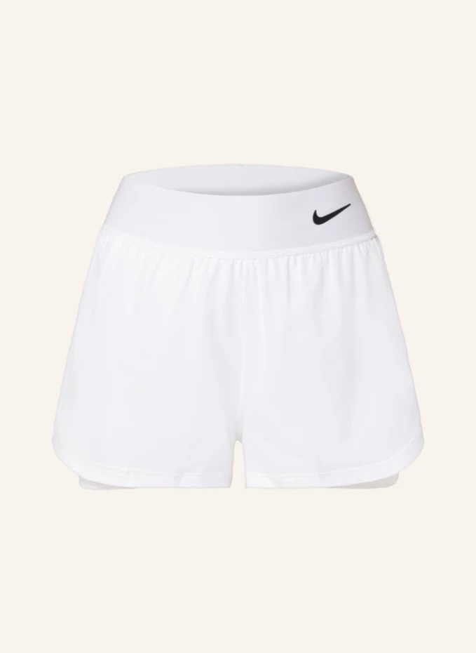 

Теннисные шорты 2-в-1 court dri-fit advantage Nike, белый