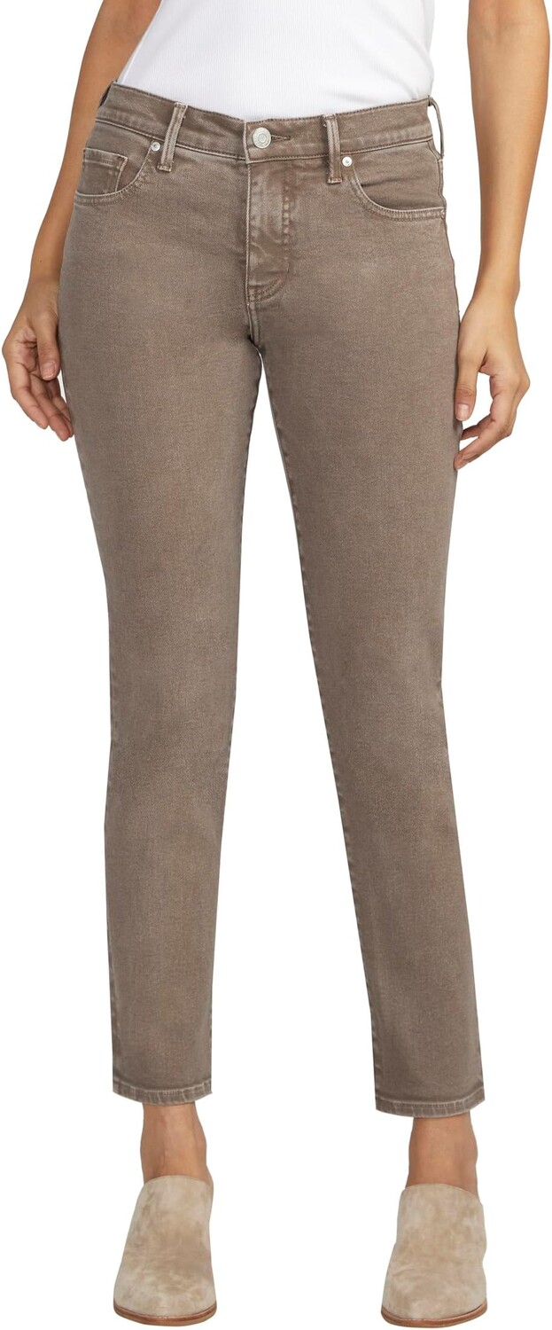 

Джинсы Cassie Mid-Rise Slim Straight Leg Jeans Jag Jeans, серо-коричневый