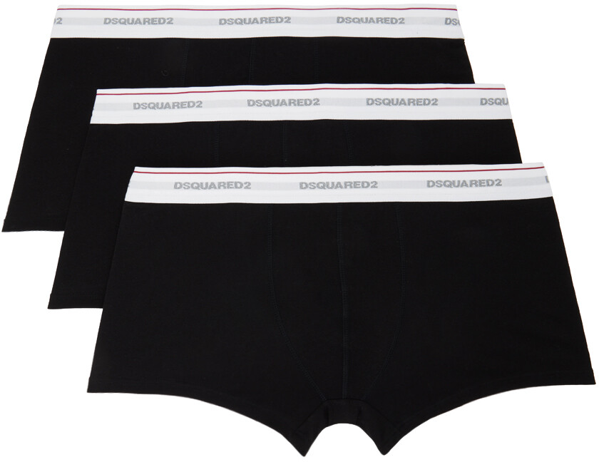 

Комплект из трех трусов-боксеров Dsquared2, цвет Black