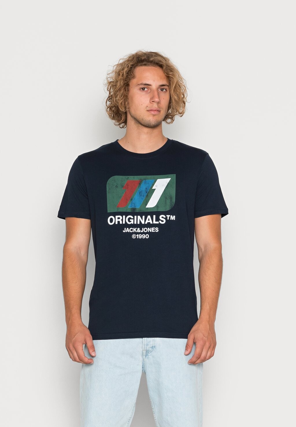 

Футболка с принтом Jack & Jones, темно-синий