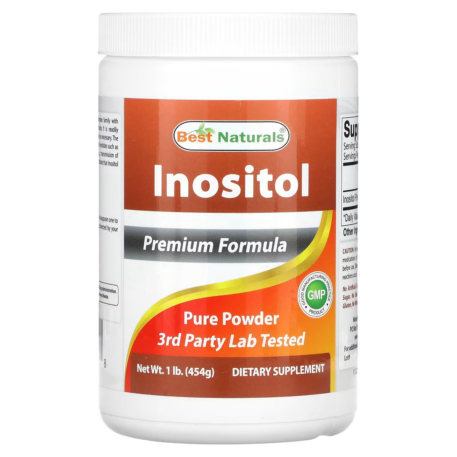 Инозитол Best Naturals, 454 г best naturals l глютамин 454 г 1 фунт