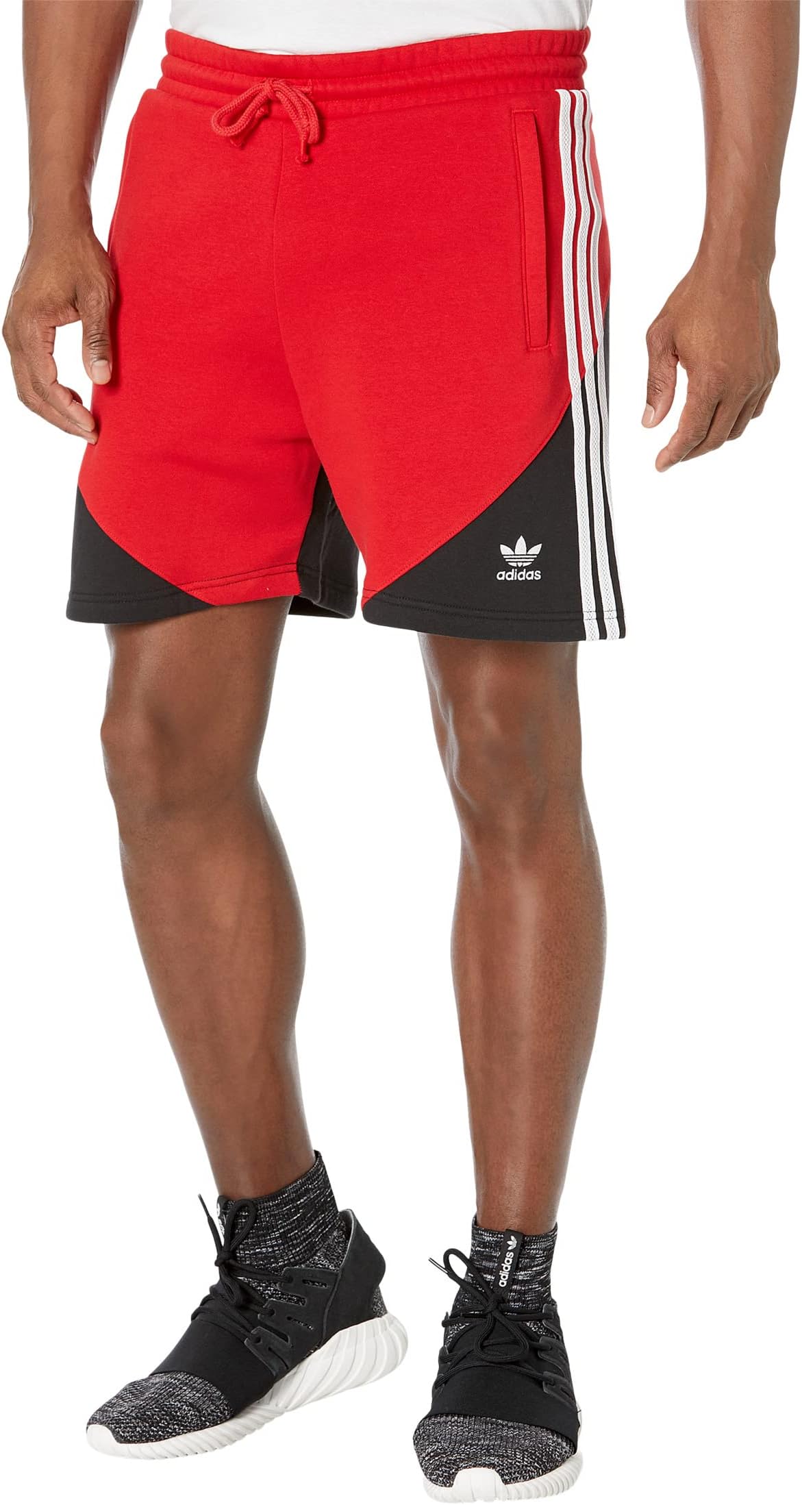 

Флисовые шорты Superstar adidas, цвет Better Scarlet/Black