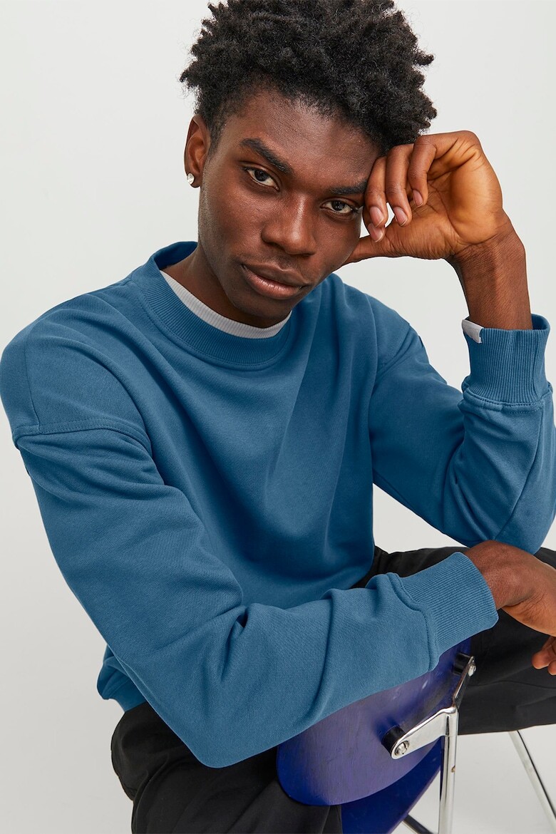 

Толстовка из органического хлопка с заниженными рукавами Jack & Jones, синий