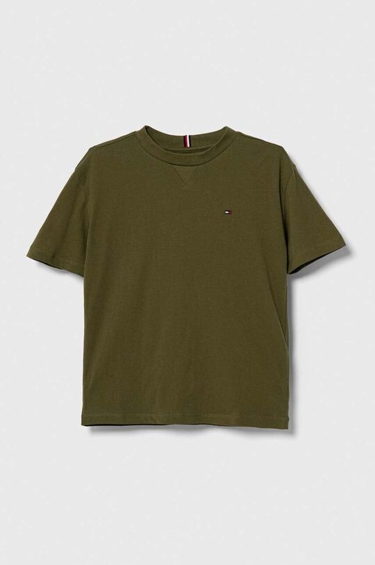 

Хлопковая футболка для детей Tommy Hilfiger, зеленый