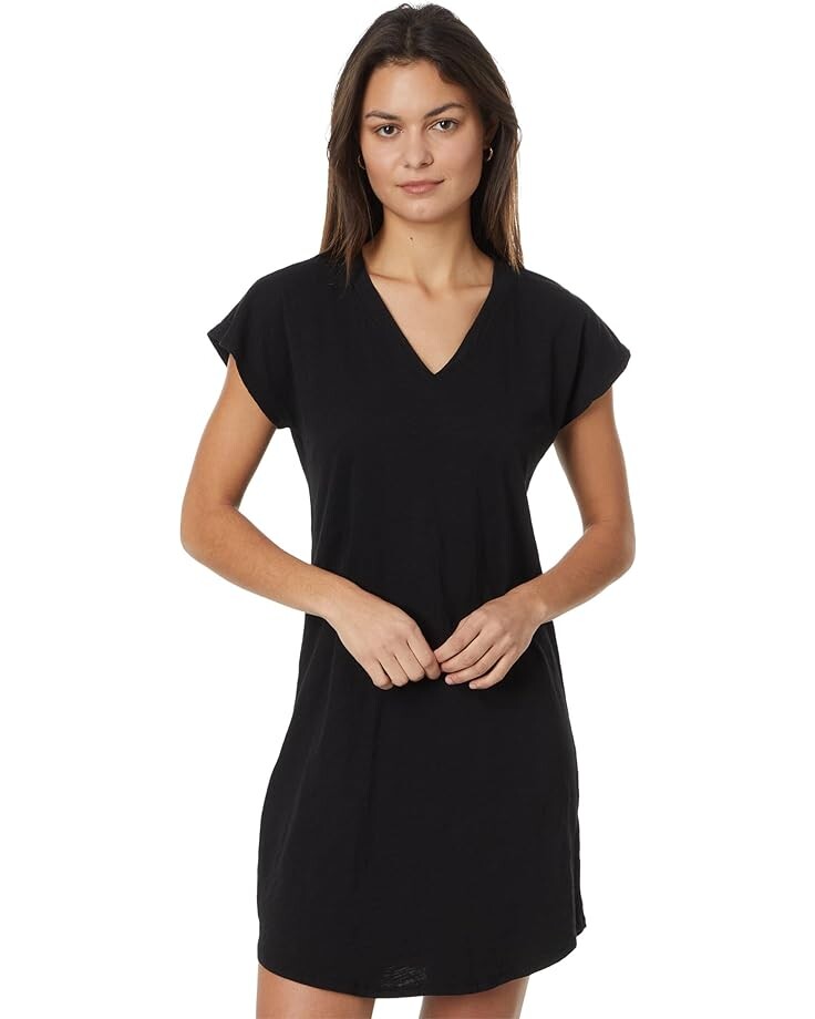 

Платье Mod-o-doc Short Dolman Sleeve V-Neck, черный