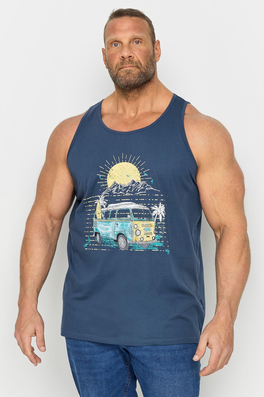 

Жилет с принтом Campervan, топ BadRhino, синий