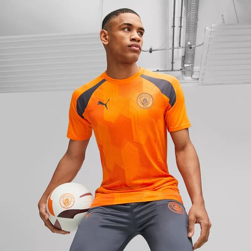 

Оранжевая предматчевая майка Puma Manchester City 2023